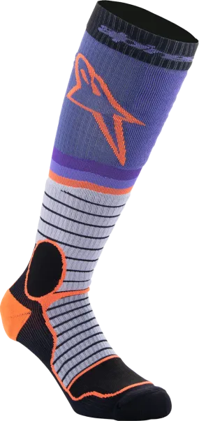 ALPINESTARS MX Pro Socks - Black/Gray/Purple/Orange - Large 4701524-1207-L