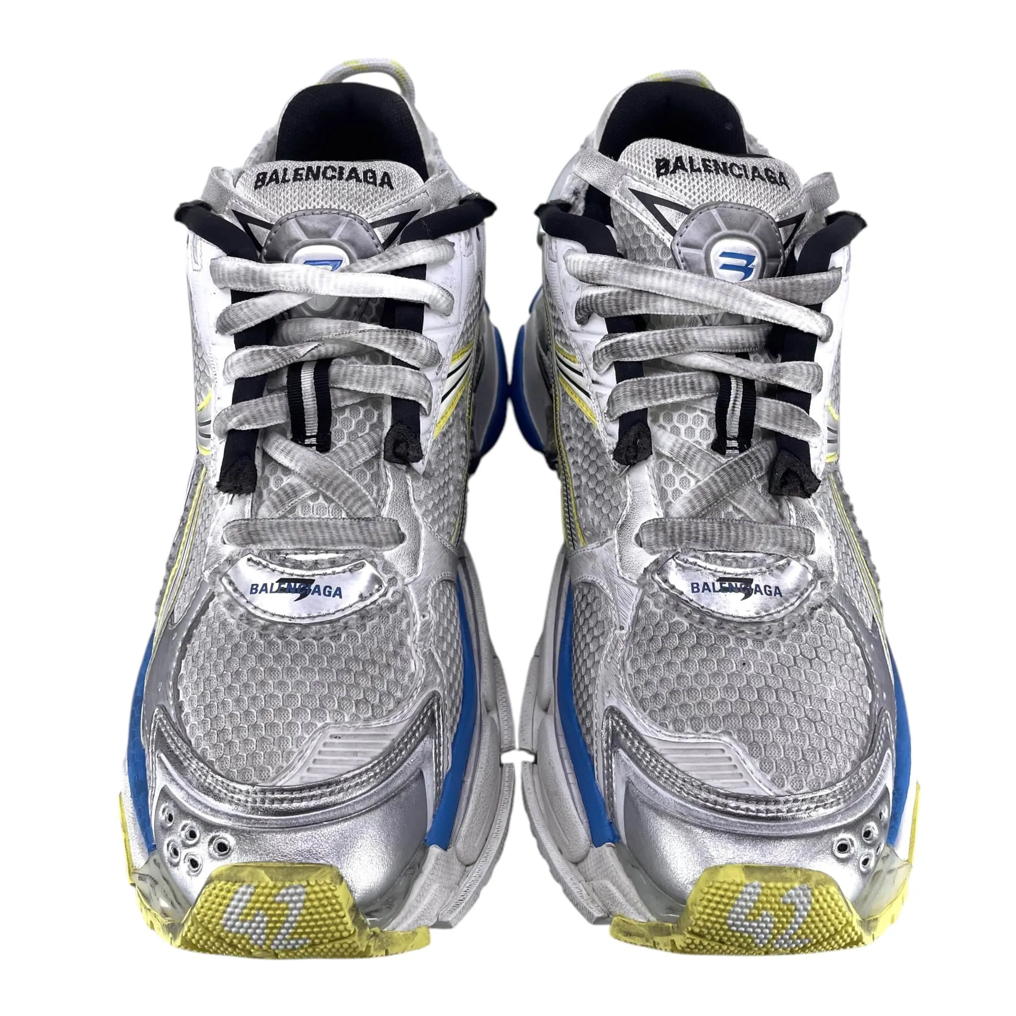 Balenciaga Runner White Yellow Blue Pre-Owned