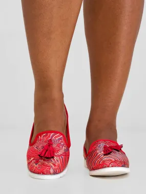 Be Unique Timeless Multicolored Loafers - Red