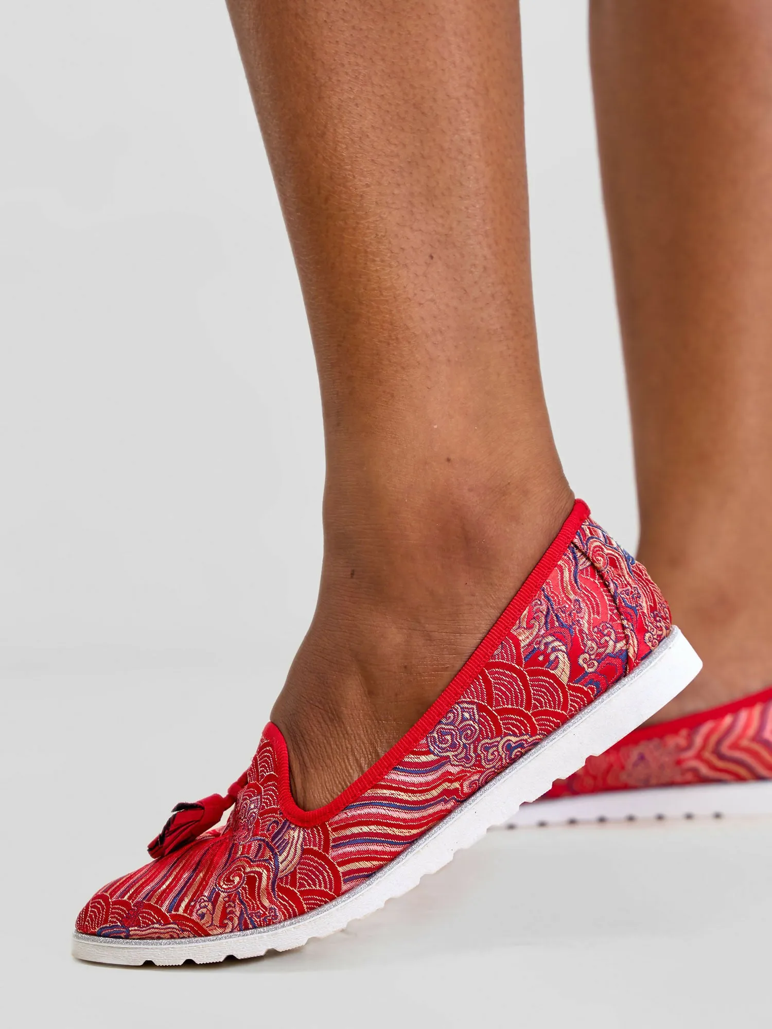 Be Unique Timeless Multicolored Loafers - Red