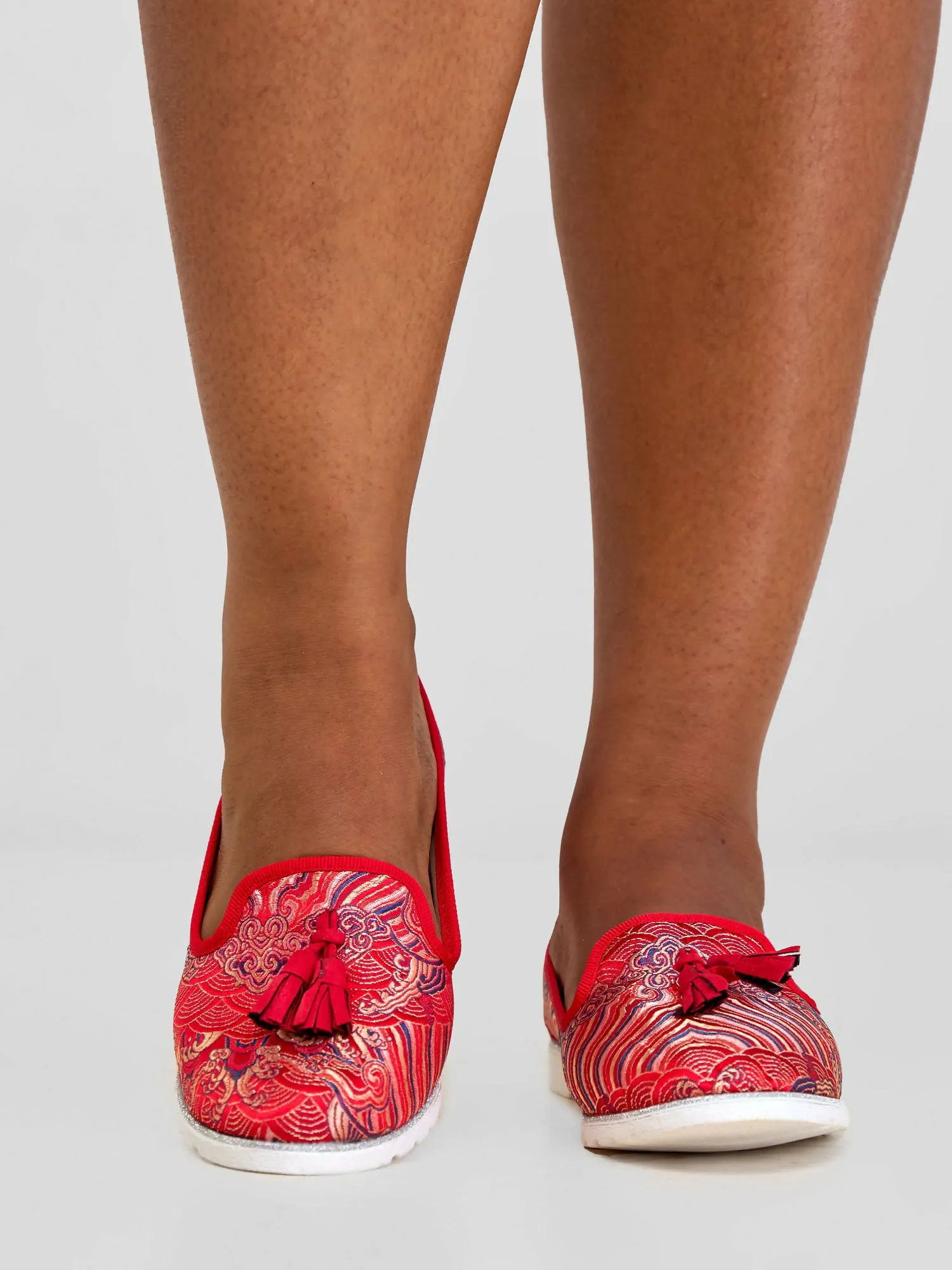 Be Unique Timeless Multicolored Loafers - Red