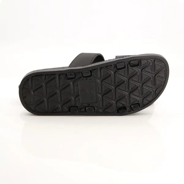 Black Double Strap Slippers for men