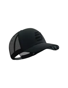 Compressport Unisex's Trucker Cap - Black/Black Refelctive