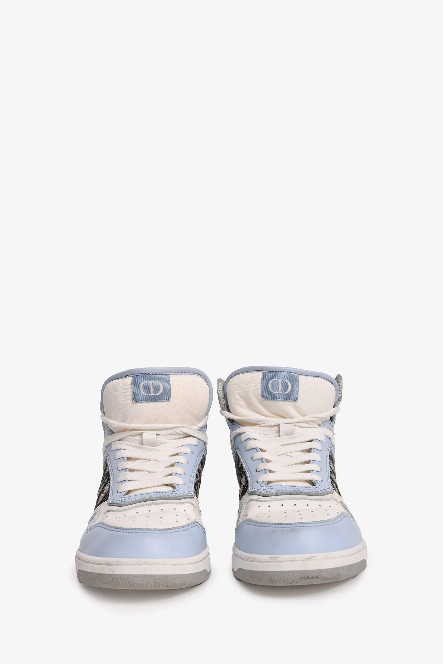 Dior Blue Leather Oblique B27 High Top Sneakers Size 41 Mens