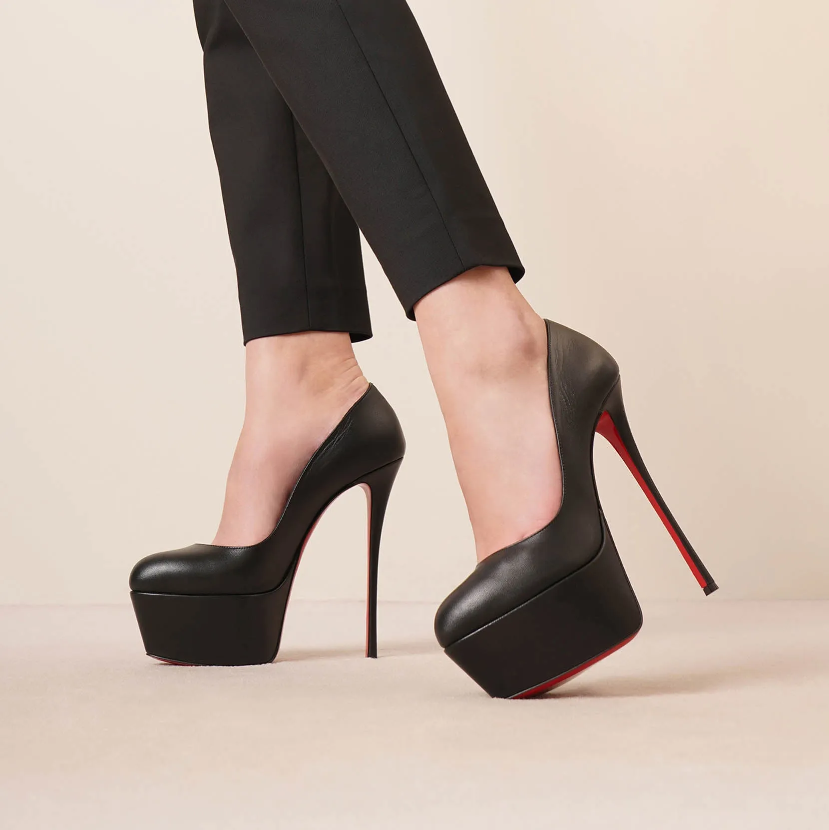 Dolly 160 black leather pumps