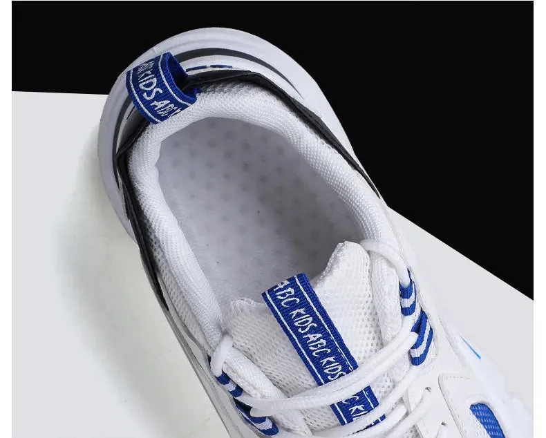 Fashion Colorblock Lace-up Sneakers For Men Breathable Low-top Dad Shoes Running Walking Sports Shoes