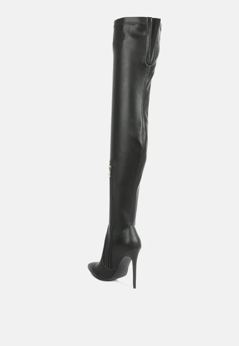 gush over knee heeled boots