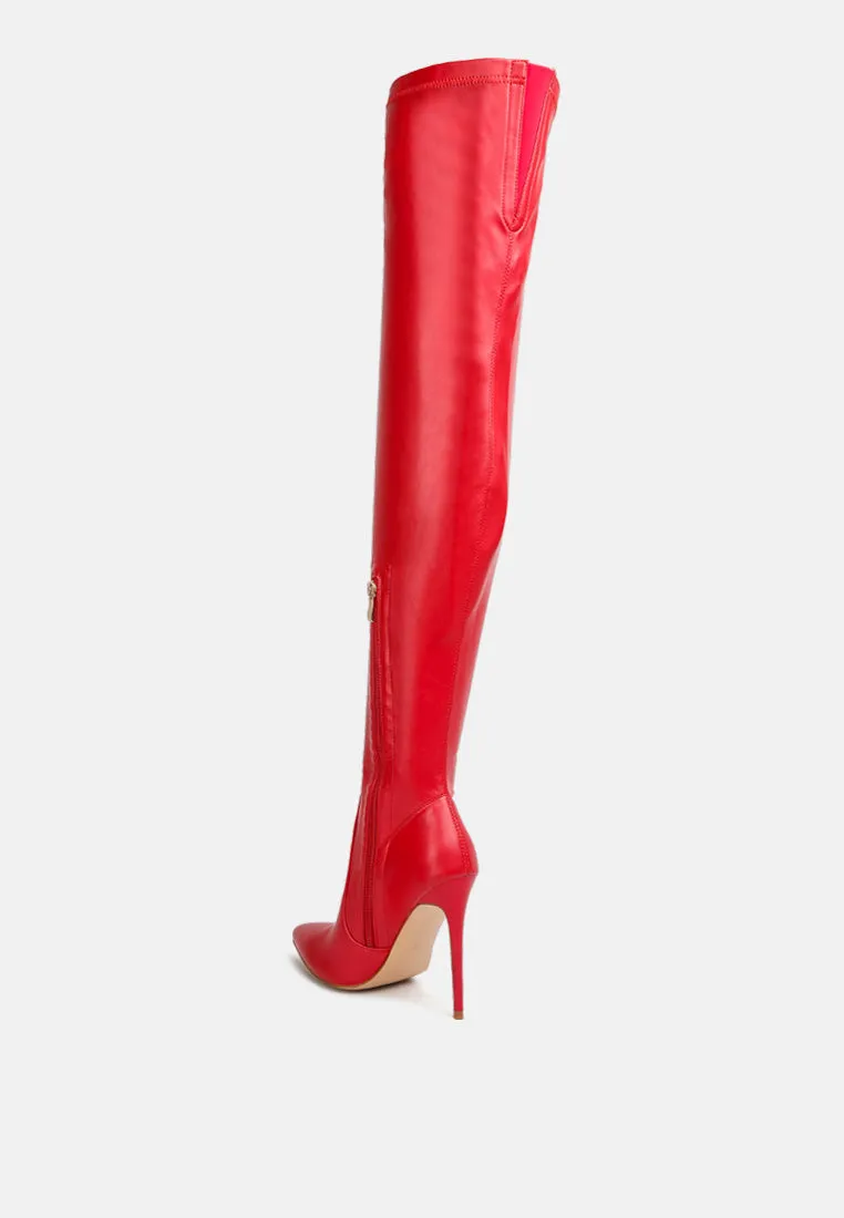 gush over knee heeled boots