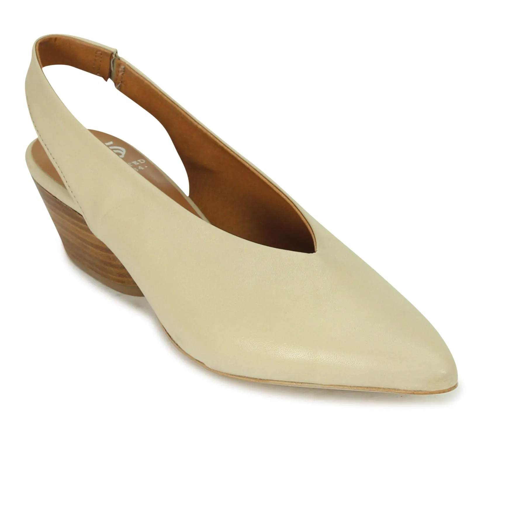 HAT LEATHER SLING BACK HEELS