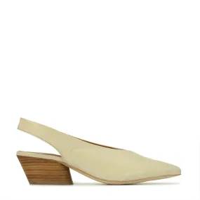 HAT LEATHER SLING BACK HEELS