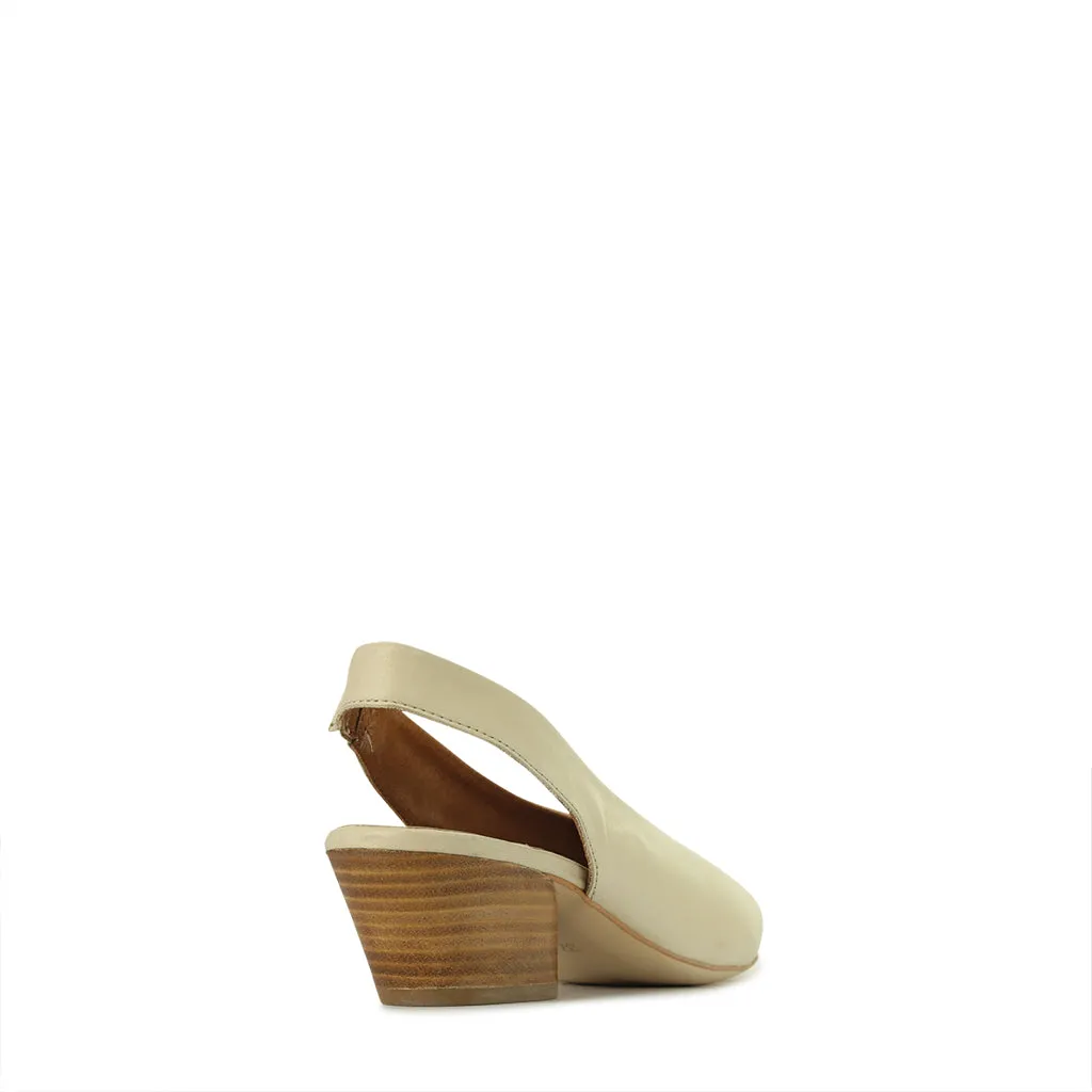 HAT LEATHER SLING BACK HEELS