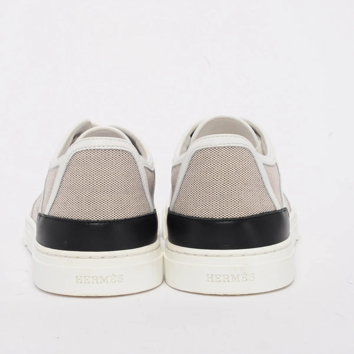 Hermes Prunoir Canvas Get Sneakers 38.5