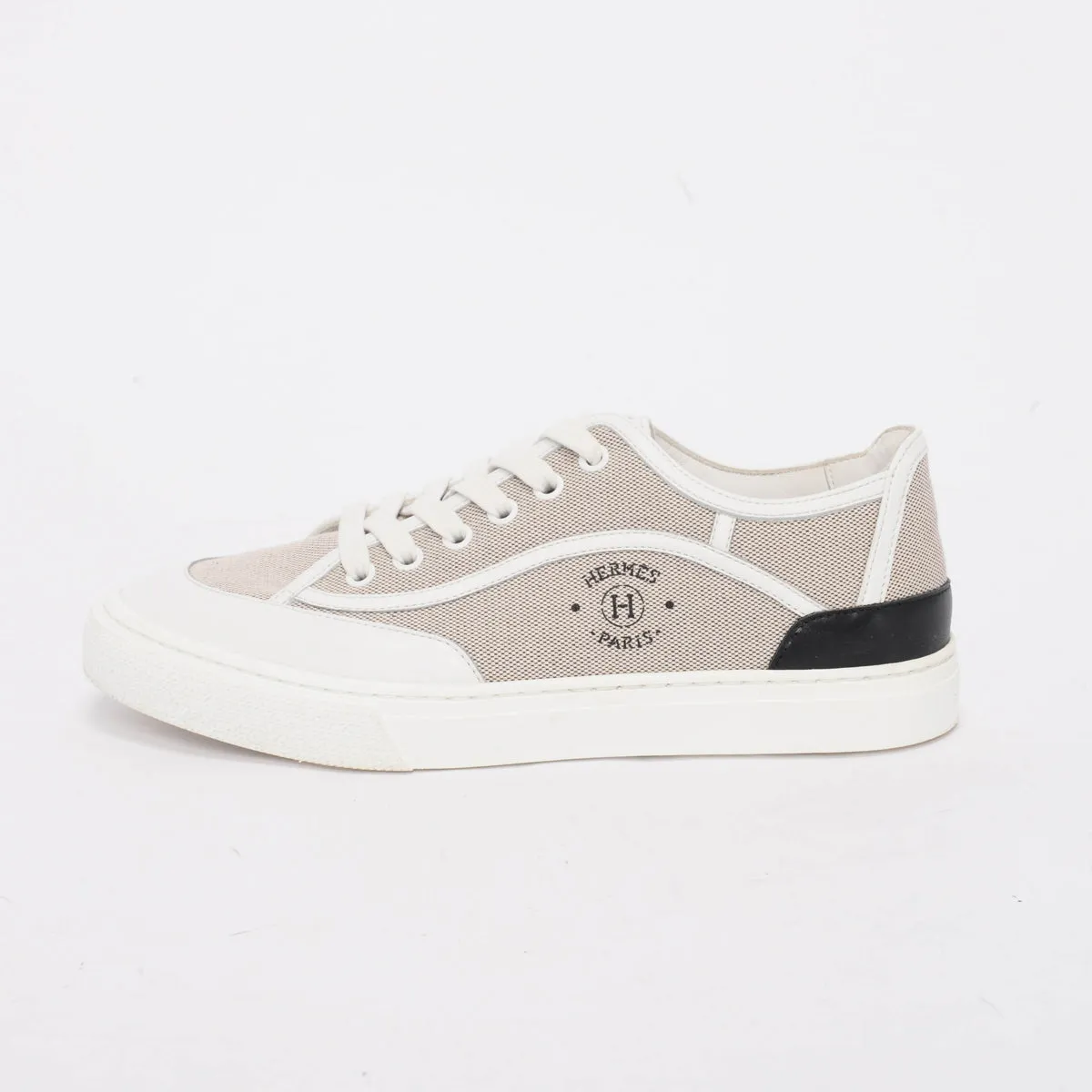 Hermes Prunoir Canvas Get Sneakers 38.5