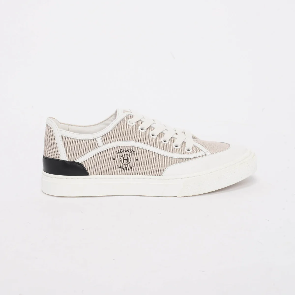 Hermes Prunoir Canvas Get Sneakers 38.5