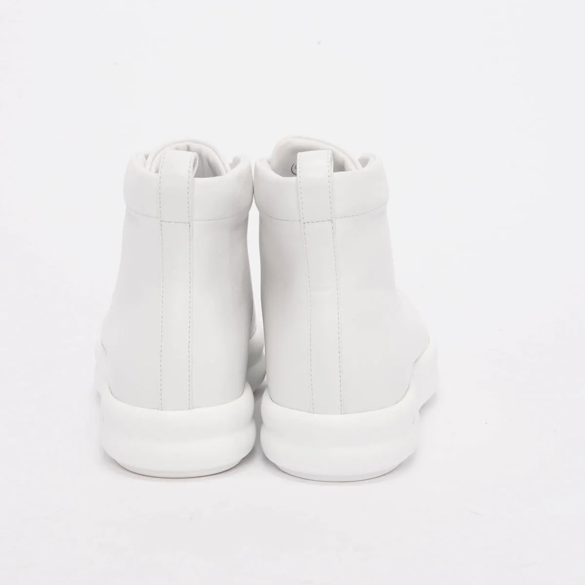 Hermes White Calfskin Happiness High-Top Sneakers 39