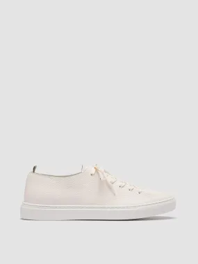 LEGGERA 001 - White Leather Low Top Sneakers