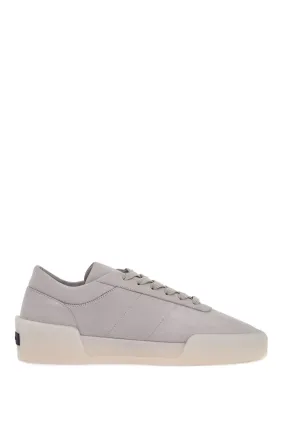 low top sneakers aerobic light gray leather with hook & loop fastener closure FGE280 101NUB LIGHT GREY