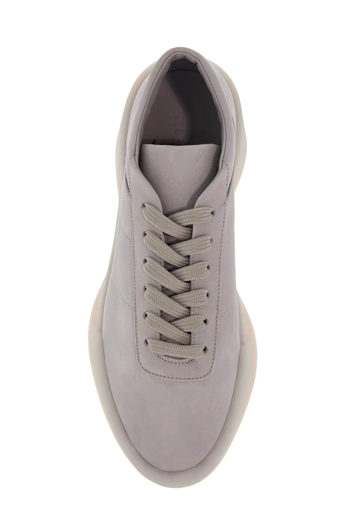 low top sneakers aerobic light gray leather with hook & loop fastener closure FGE280 101NUB LIGHT GREY
