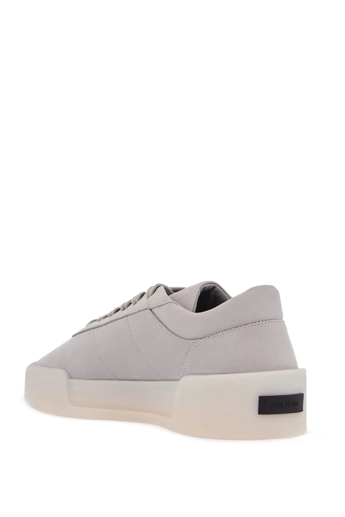 low top sneakers aerobic light gray leather with hook & loop fastener closure FGE280 101NUB LIGHT GREY