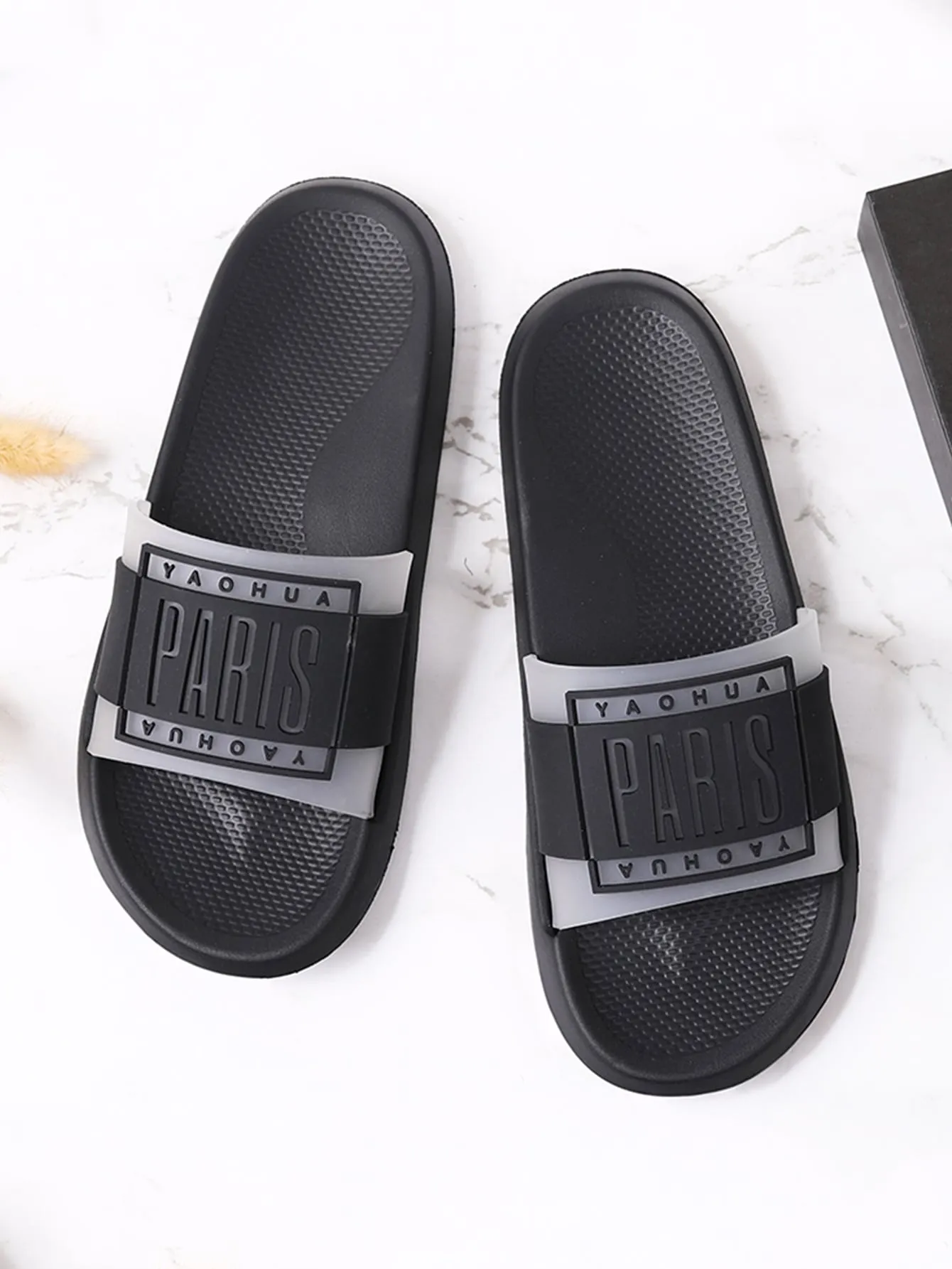 Men's Letter Pattern Slippers Men's Indoor Slippers