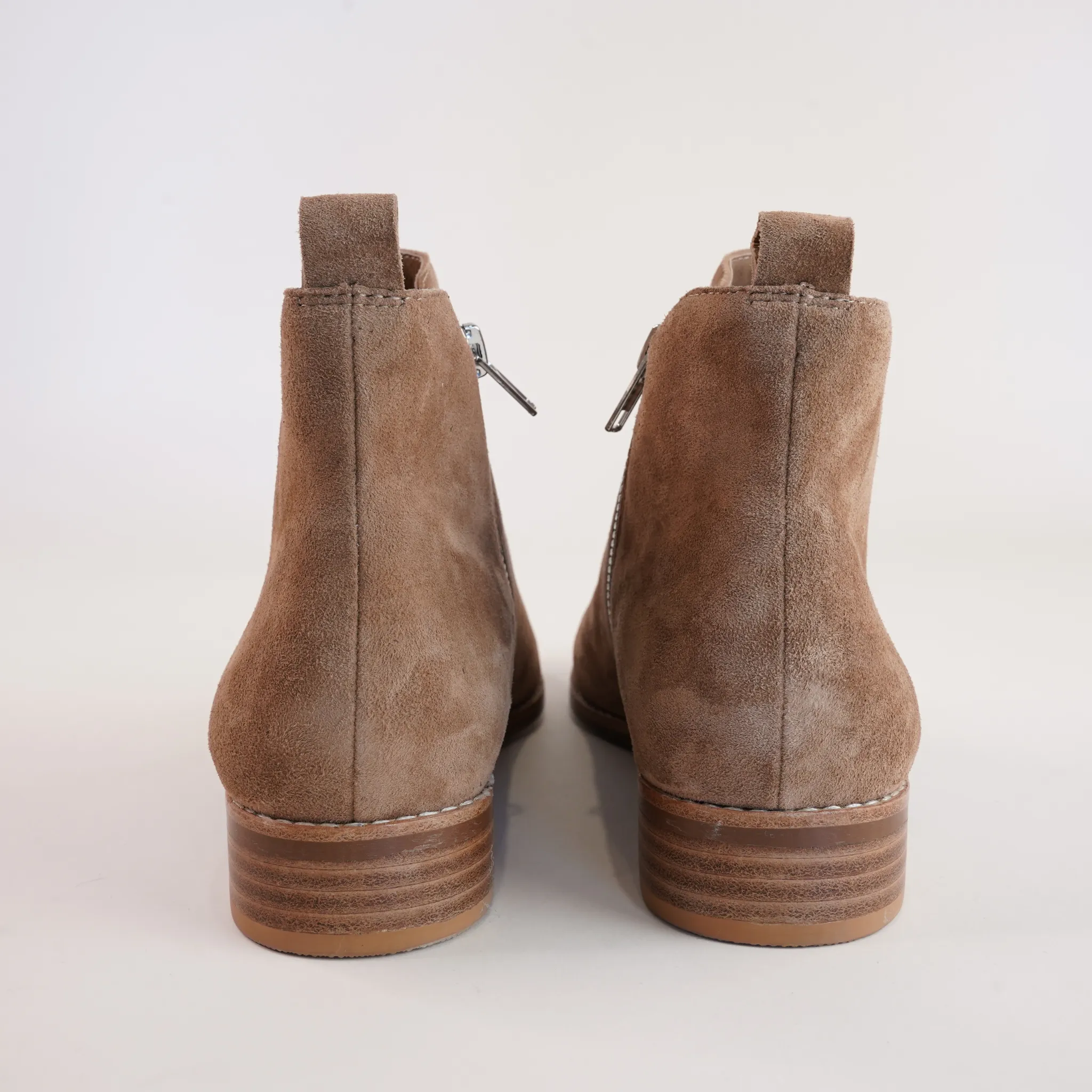Nakta Light Choc Suede Leather Ankle Boots