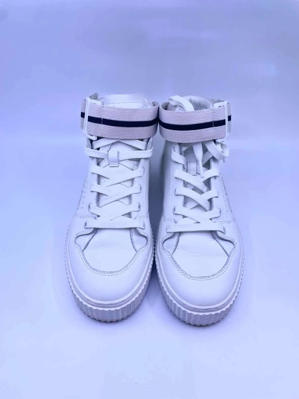 PALM ANGELS Size 9 White Leather Sneakers