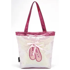 Sequin Ballet Slipper Dance Tote Bag