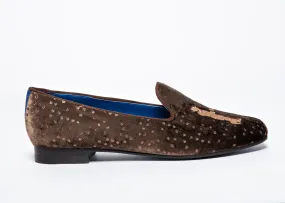 Slipper in Brown Sparkle