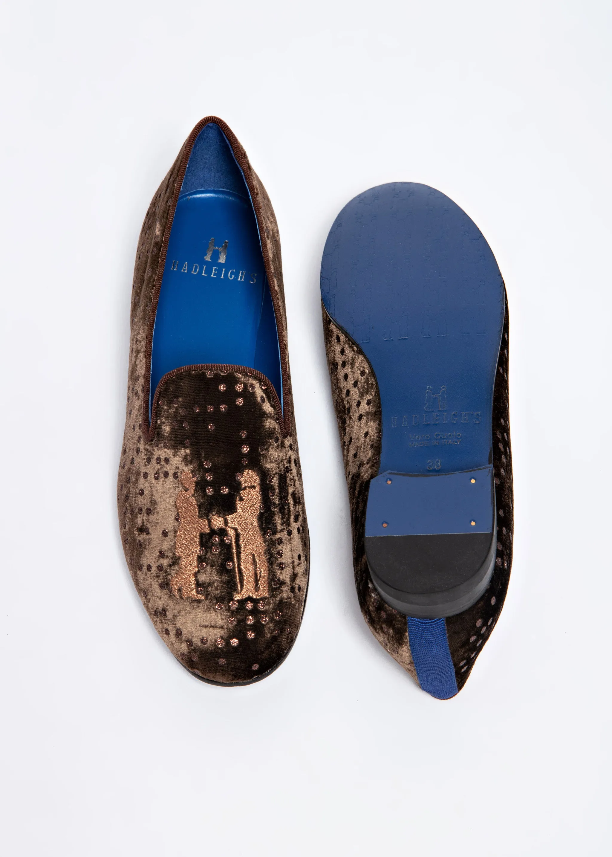 Slipper in Brown Sparkle