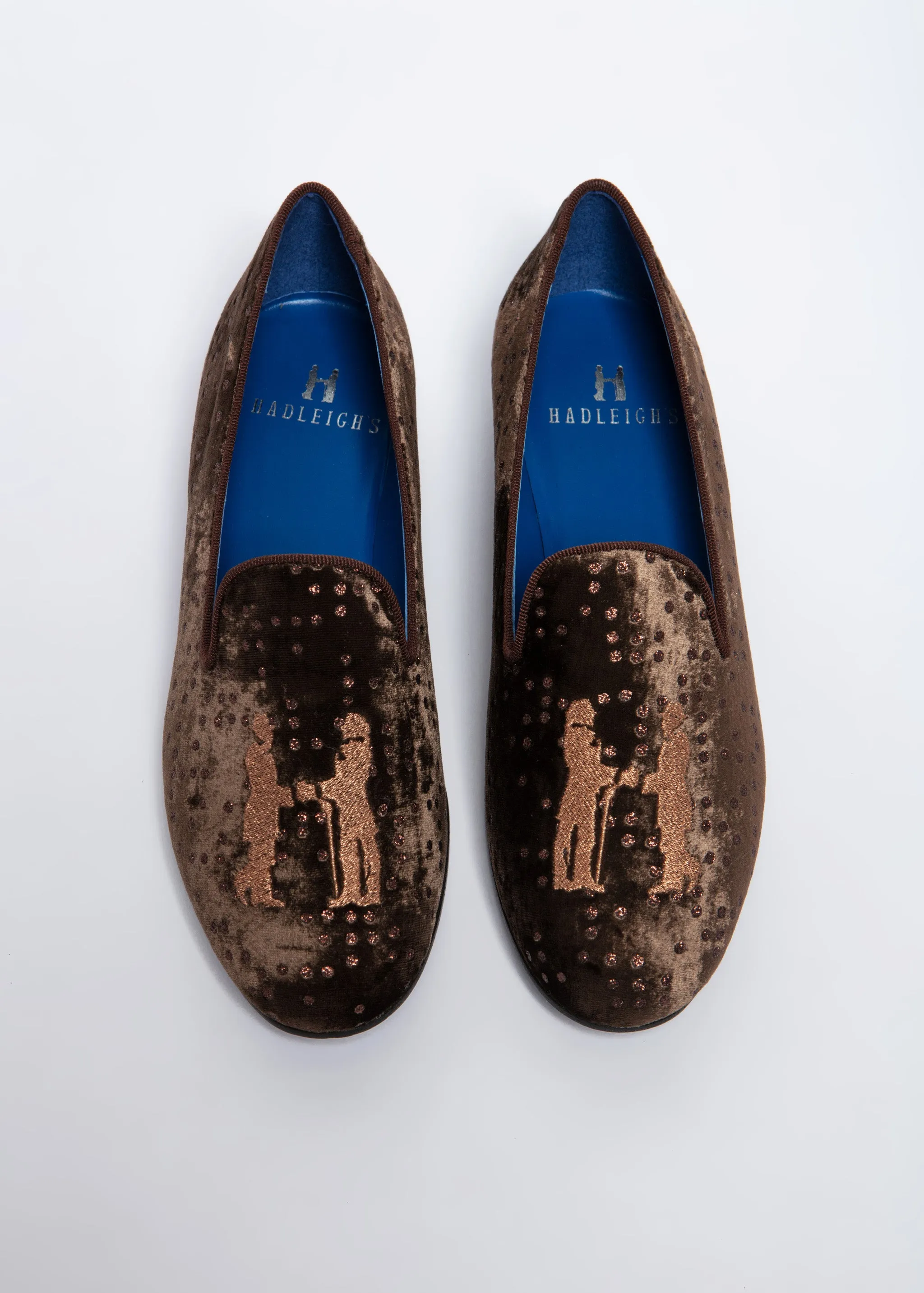Slipper in Brown Sparkle