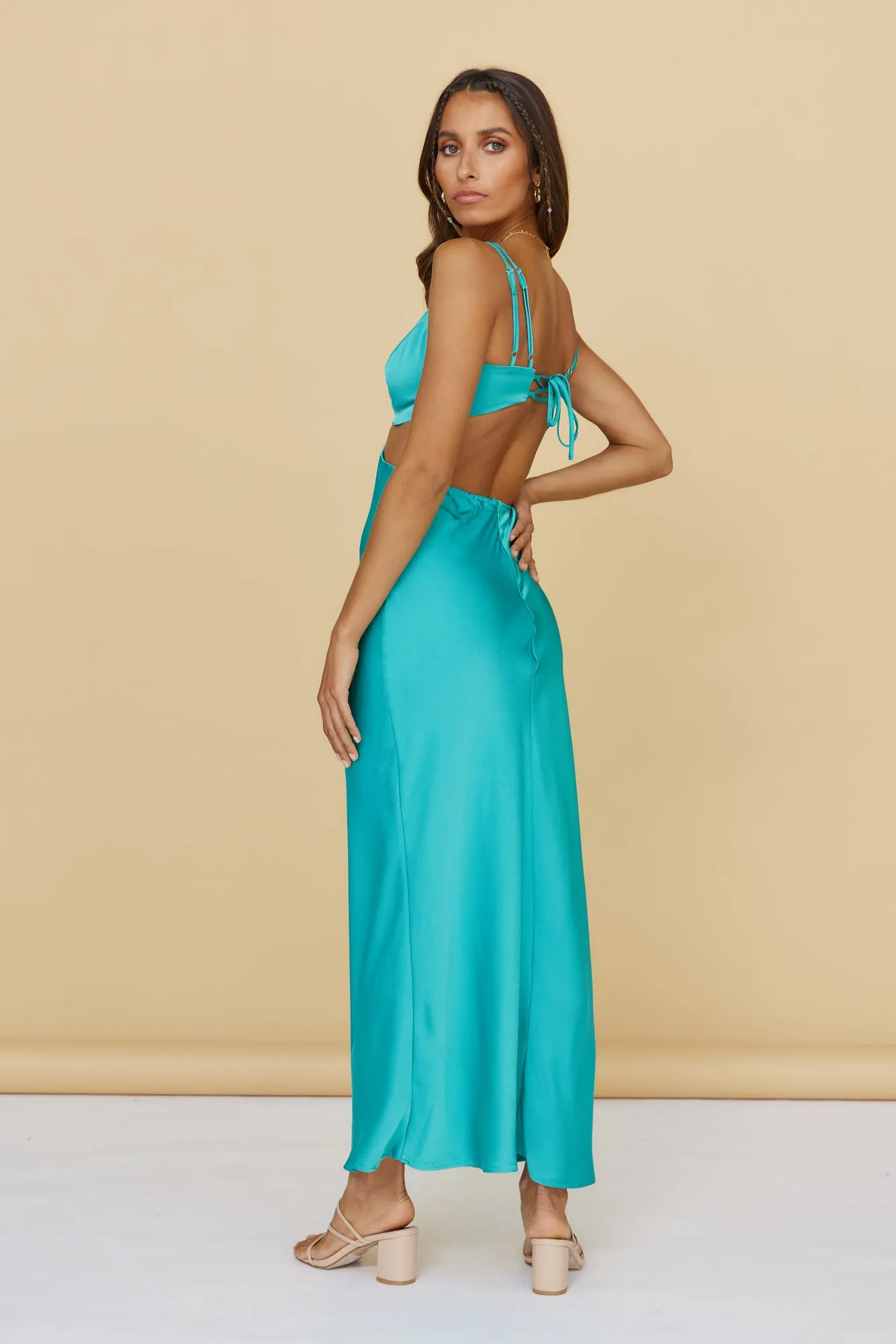 Unknown Sender Maxi Dress Green